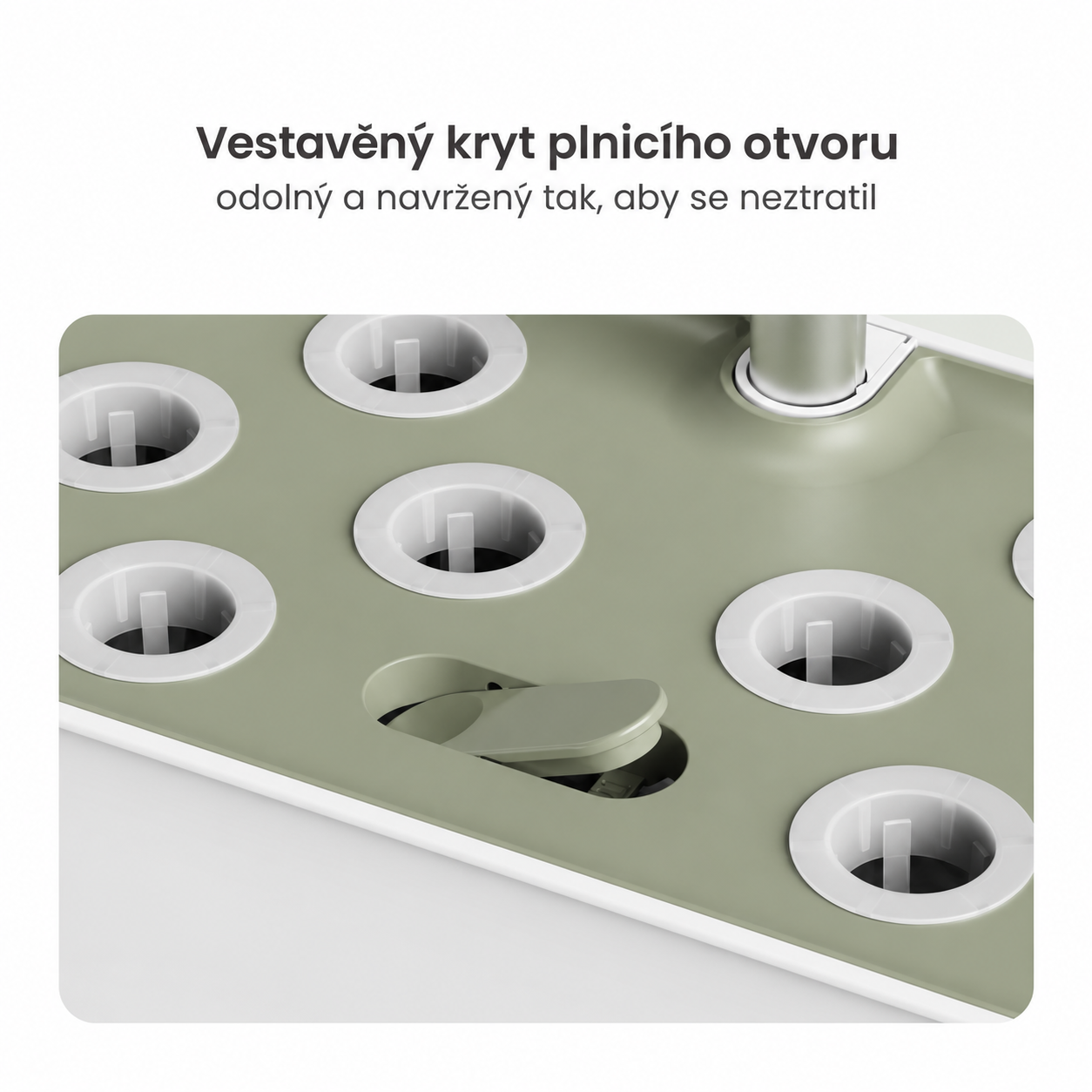 Plnicí otvor hydroponické zahrádky EcoXzone