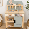 Dřevěný dětský ponk s nářadím – Montessori pracovní dílna