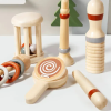 Dřevěná sada hudebních nástrojů Montessori pro děti – 6 ks