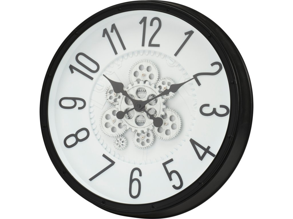 Nástěnné hodiny s vintage ozubenými koly, Ø 50,5 cm