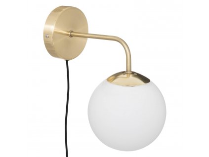 Skleněná nástěnná lampa, zlatá Dris, Ø 15 cm