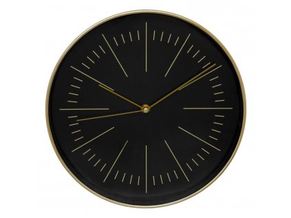 Moderní hodiny do obývacího pokoje Edith, nástěnné, černé, ? 30 cm