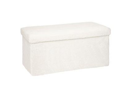 Úložný puf Ezzio, látka s boucle efektem, 78 x 38 x 38 cm