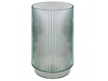Váza z rýhovaného skla, výška 25 cm