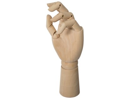 Dřevěná ruční model, pravá, 30 cm