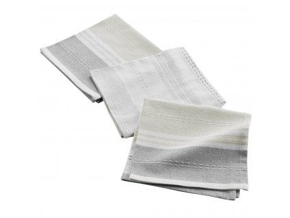 Textilní ubrousky z recyklované bavlny ANDRIA, 3 kusy, 40 x 40 cm