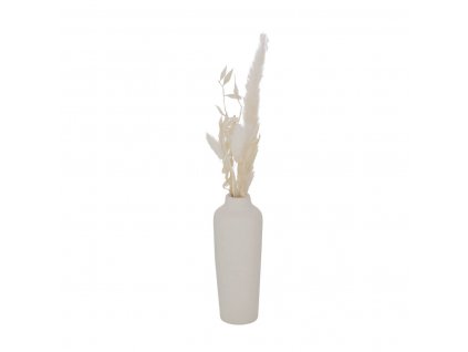 Porcelánová dekorační váza Bianca, sušené kytice, výš. 16 cm