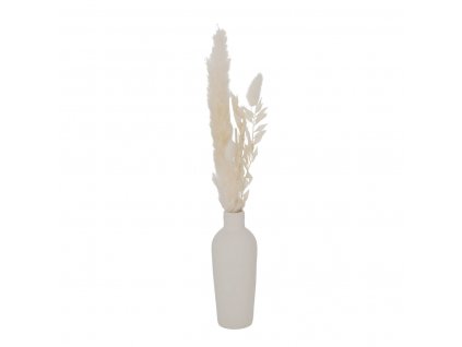 Porcelánová dekorační váza Bianca, sušené kytice, výš. 16 cm