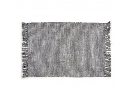 Bavlněný koberec s třásněmi, 80 x 120 cm, šedá