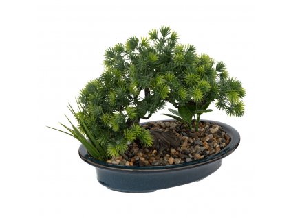 Umělá rostlina v květináči, bonsai, 25 cm