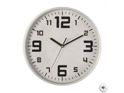 Nástěnné hodiny s tichým mechanismem SILENCE, Ø 30 cm