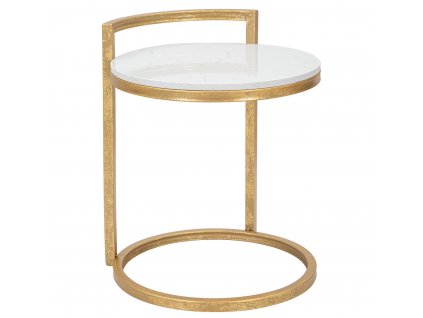 Konferenční stolek s deskou z imitace mramoru, ? 40 cm