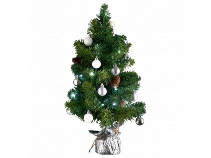 Věnec LED, zdobený vánoční stromeček, 50 cm