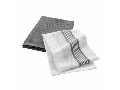 Bavlněné kuchyňské ručníky GRAND CHEF, šedé, 2 kusy