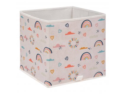 Box na hračky RAINBOW, barevný, 29 x 29 x 29 cm