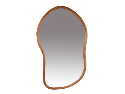 Nástěnné asymetrické zrcadlo OLM, rám z paulovnie, 44,5 x 75 cm