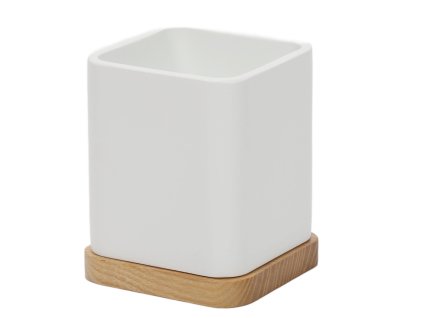 Kelímek na zubní kartáčky NATUREO, bambusový základ