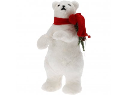 Zimní dekorace, lední medvěd s osvětlením LED