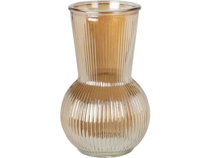 Váza ze žebrovaného skla, 20 cm