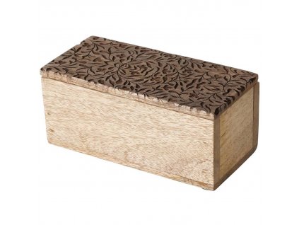Dřevěná zamknutelná krabička RANNIKA, mangové dřevo