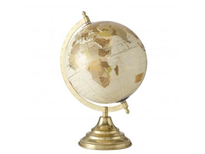 Zlatý dekorační globus, 32 cm