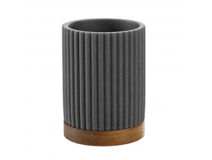 Žebrovaný dávkovač mýdla NIAGARA, 8 x 17 cm, šedá