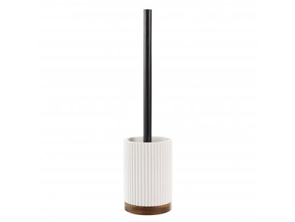 Douceur d'intérieur Žebrovaný stojan na WC kartáč NIAGARA, bílý
