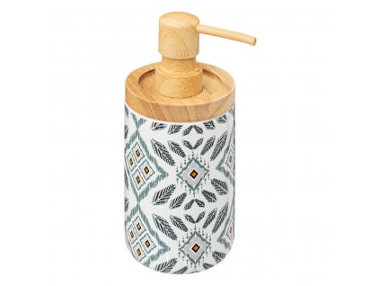 Dávkovač mýdla HAPACHE, etnický vzor, Ø 7,7 cm, modrá