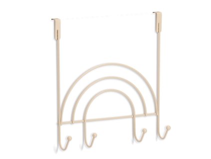 Vešák na dveře s háčky, kov