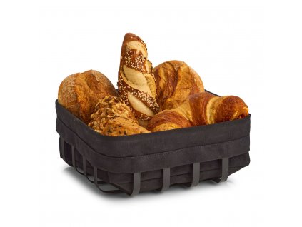Kovový košík na chléb, 22 x 22 cm
