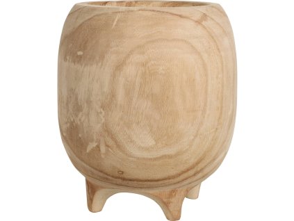 Květináč na nohou, paulovniové dřevo, 27 cm
