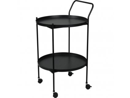 Barový stolek na kolečkách do obývacího pokoje, minimalistický, Ø 38,5 x 65 cm