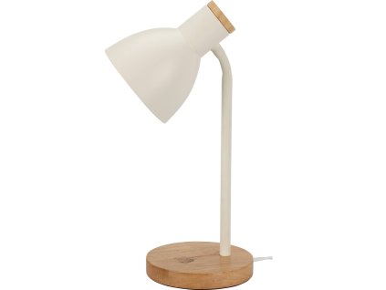 Stolní lampa v skanidinavském stylu, dřevěná podstava, 14 x 36 cm