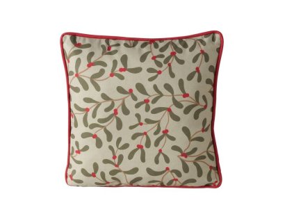 Dekorační polštář MISTLETOE, 45 x 45 cm, khaki