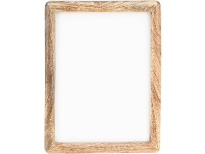 Dřevěný fotorámeček, stojící, mangové dřevo, 18 x 2 x 23 cm