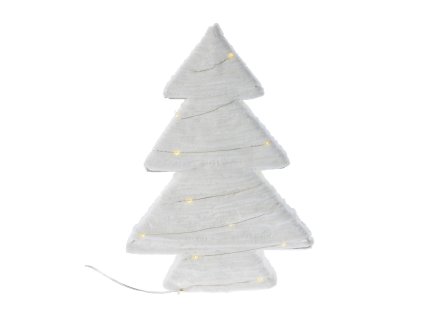 Dekorativní vánoční stromeček z materiálu s LED, 30 cm