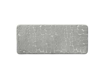 Podlouhlá koupelnová předložka s reliéfním vzorem, 50 x 120 cm, šedá