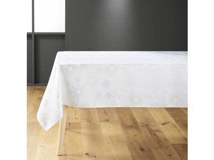 Bílý ubrus se zlatým zdobením, PAMPILLE
