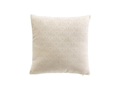 Žakárový polštář s odnímatelným povlakem, 40 x 40 cm, OCHRE, béžový