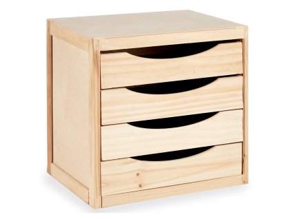 Dřevěný organizér MINI, 3 zásuvky, 38,5 x 30 x 37,4 cm