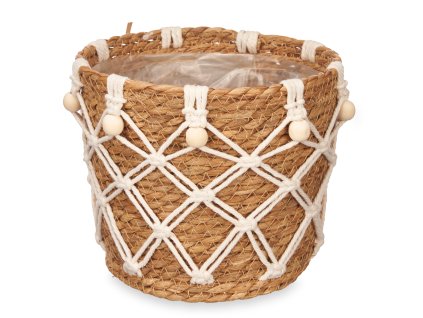 Boho obal na květináč MACRAME, Ø 21 cm