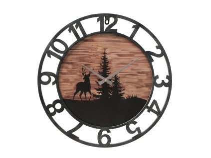 Nástěnné hodiny se zimním motivem, LUDWIG, Ø 45 cm