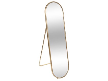 Velké stojací zrcadlo EDI se zlatým rámem, 43,5 x 160 cm