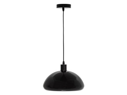 Lustr s kovovým stínidlem SAVIO, Ø 27 cm, černý
