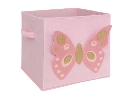 Box na hračky s motýlkem STAY, 29 x 29 cm