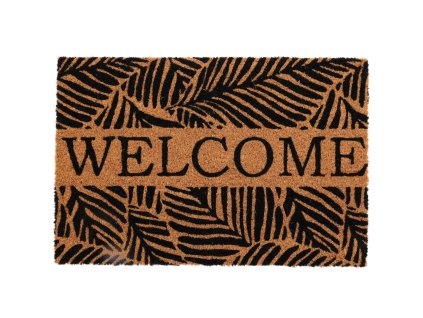 Rohožka s rostlinným motivem a nápisem WELCOME, 59 x 39 cm