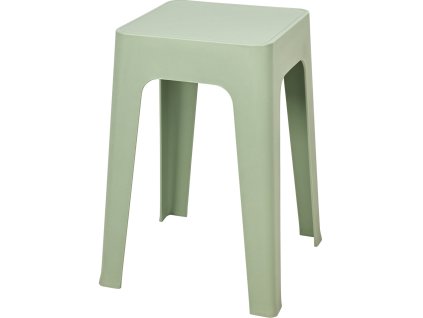 Lehký plastový taburet, 33 x 33 x 47 cm, zelený