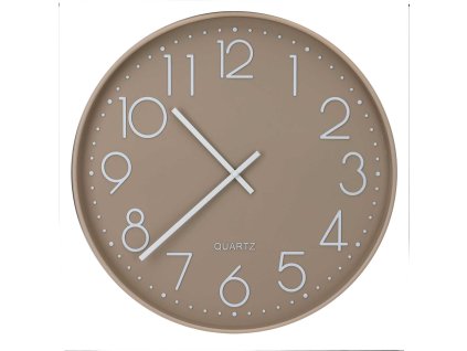 Nástěnné hodiny s výrazným ciferníkem, Ø 50 cm, béžové