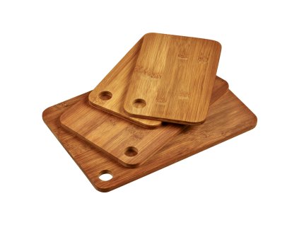 Sada 4 krájecích prkének z tmavého bambusu