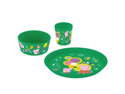 Dětská jídelní sada CONNECT Prasátko Peppa Pop, 3dílná, KOZIOL